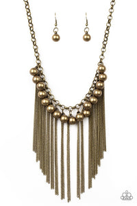 Paparazzi Jewelry Necklace Powerhouse Prowl - Brass