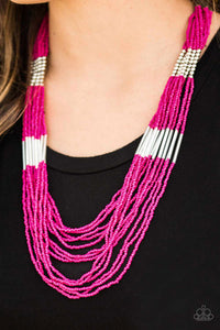 Paparazzi Jewelry Necklace Let It BEAD - Pink