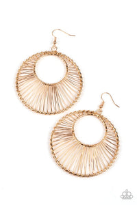 Paparazzi Jewelry Earrings Artisan Applique - Gold