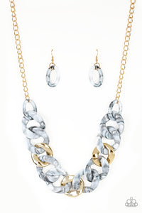 Paparazzi Jewelry Necklace I Have A HAUTE Date - White