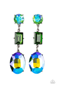 Paparazzi Jewelry Earrings Extra Envious - Green
