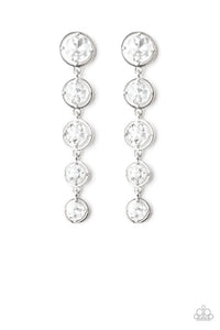 Paparazzi Jewelry Earrings  Drippin In Starlight - White
