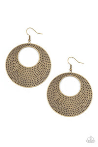 Paparazzi Jewelry Earrings  Dotted Delicacy - Brass