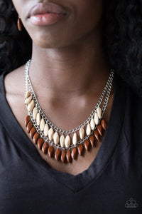 Paparazzi Jewelry Necklace Beaded Boardwalk - Brown