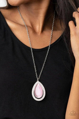 Paparazzi Jewelry Necklace You Dropped This - Pink