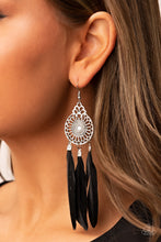 Load image into Gallery viewer, Paparazzi Jewelry Earrings Pretty in PLUMES - Black