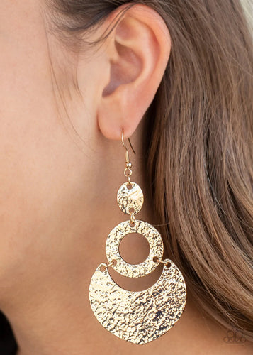 Paparazzi Jewelry Earrings Shimmer Suite - Gold