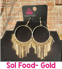 Load image into Gallery viewer, Paparazzi Jewelry Earrings SOL Food Gold