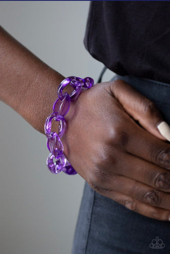 Paparazzi Jewelry Bracelet Ice Ice Baby Purple