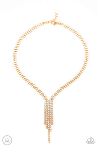 Paparazzi Jewelry Necklace Double The Diva - Gold