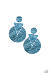 Paparazzi Jewelry Earrings Head Under WATERCOLORS - Blue