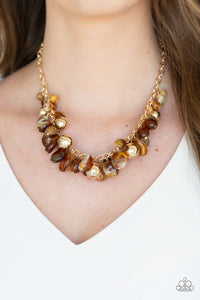 Paparazzi Jewelry Necklace Full Out Fringe - Brown