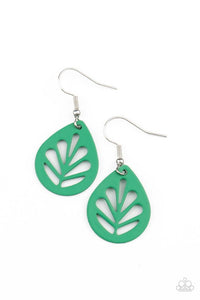 Paparazzi Jewelry Wooden LEAF Yourself Wide Open - Green