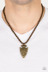 Paparazzi Jewelry Men Get Your ARROWHEAD in the Game - Brass