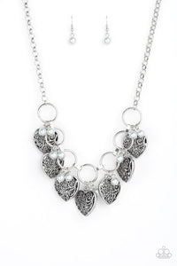 Paparazzi Jewelry Necklace Very Valentine - Silver