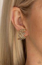 Load image into Gallery viewer, Paparazzi Exclusive Earrings Fast as Lightning Gold