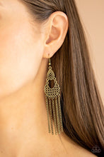 Load image into Gallery viewer, Paparazzi Jewelry Earrings Insane Chain - Brass
