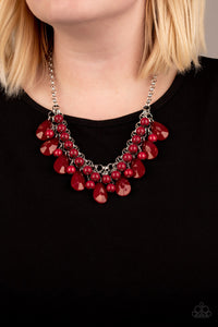 Paparazzi Jewelry Necklace Endless Effervescence - Red