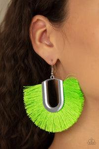 Paparazzi Jewelry Earrings Tassel Tropicana - Green