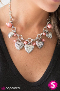 Paparazzi Jewelry Necklace With All Your Heart - Orange
