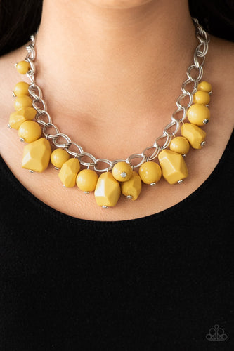 Paparazzi Jewelry Necklace Gorgeously Globetrotter - Yellow