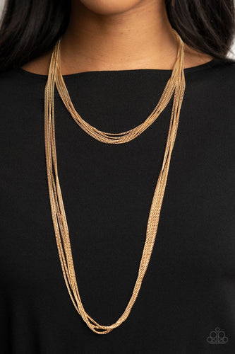 Paparazzi Jewelry Necklace Save Your TIERS - Gold