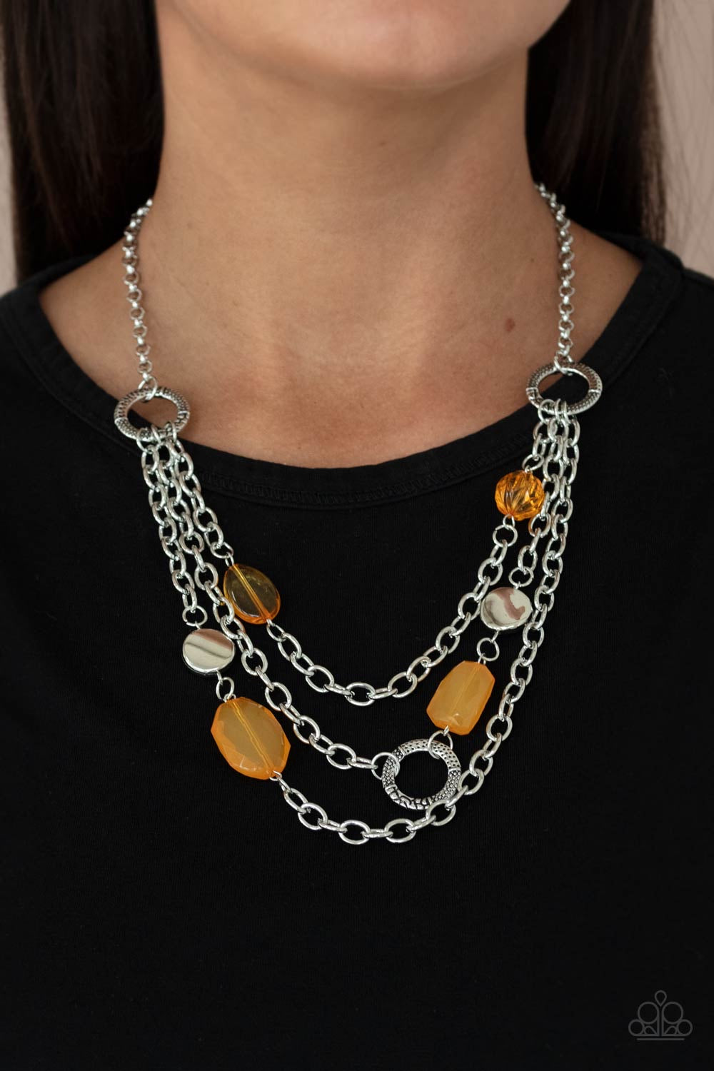 Paparazzi Jewelry Necklace Oceanside Spa - Orange