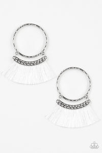 Paparazzi Jewelry Earrings This Is Sparta White