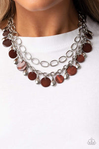 Paparazzi Jewelry Necklace Beachfront Fabulous Brown