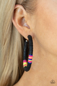 Paparazzi Jewelry Earrings Colorfully Contagious - Black