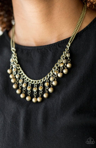 Paparazzi Jewelry Necklace   Pageant Queen - Brass