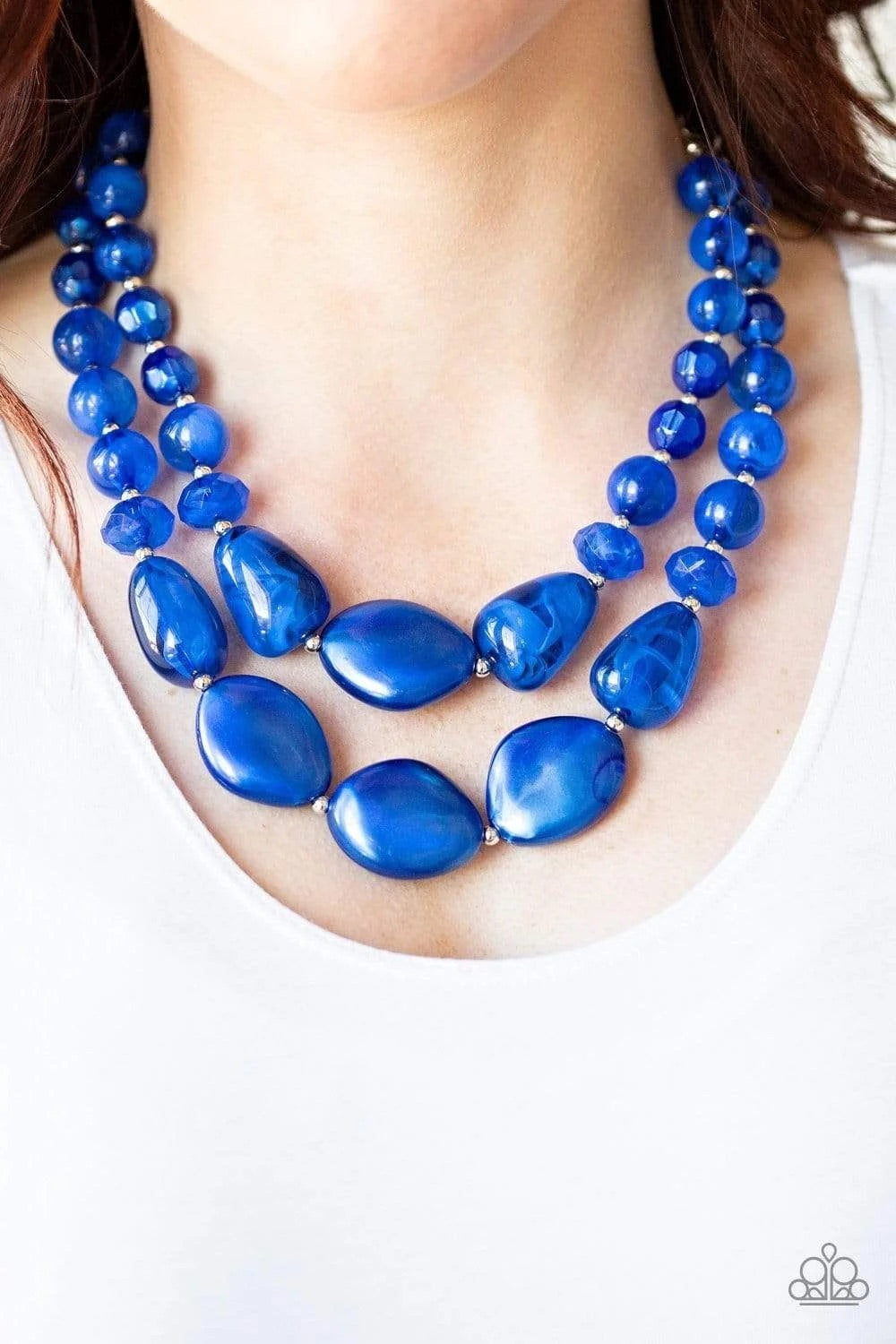 Paparazzi Jewelry Necklace Beach Glam - Blue