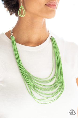 Paparazzi Jewelry Necklace Peacefully Pacific - Green