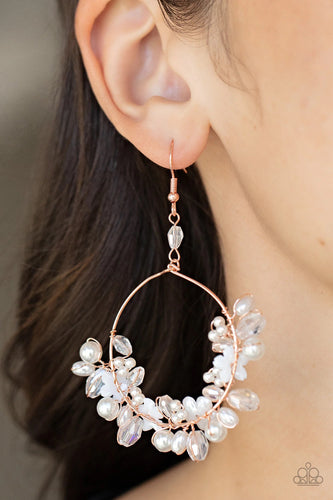 Paparazzi Jewelry Earrings Floating Gardens Copper