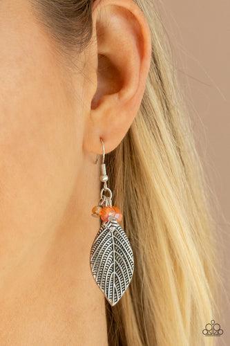 Paparazzi Jewelry Earrings LEAF It To Fate - Orange