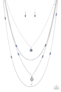 Paparazzi Jewelry Exclusive Necklace Key Keynote - Blue
