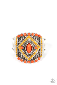 Paparazzi Jewelry Ring Amplified Aztec - Orange