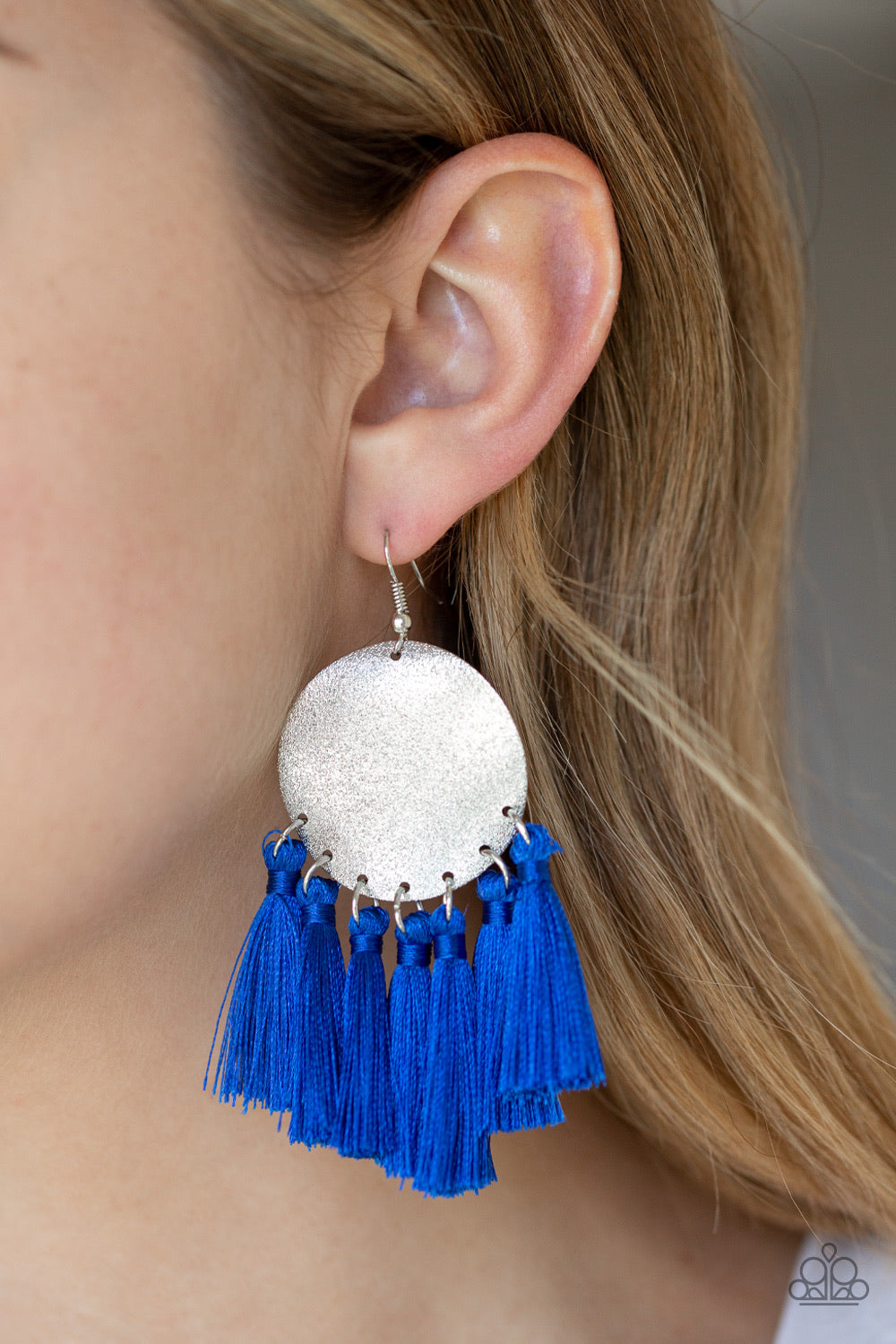 Paparazzi Jewelry Earrings Tassel Tribute - Blue