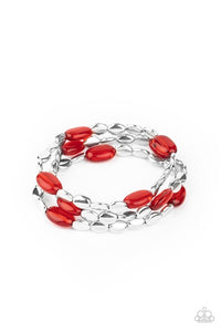 Paparazzi Jewelry Bracelet Sorry to Burst Your BAUBLE - Red