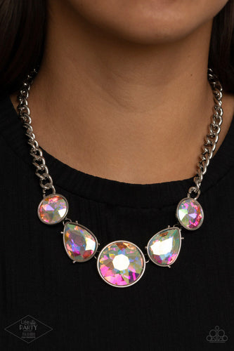 Paparazzi Jewelry Necklace All The Worlds My Stage - Iridescent