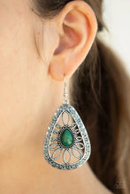 Load image into Gallery viewer, Paparazzi Jewelry Earrings Floral Frill - Green
