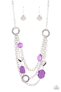 Paparazzi Jewelry Necklace Oceanside Spa - Purple