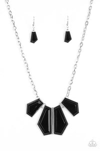 Paparazzi Jewelry Necklace Get Up and GEO - Black