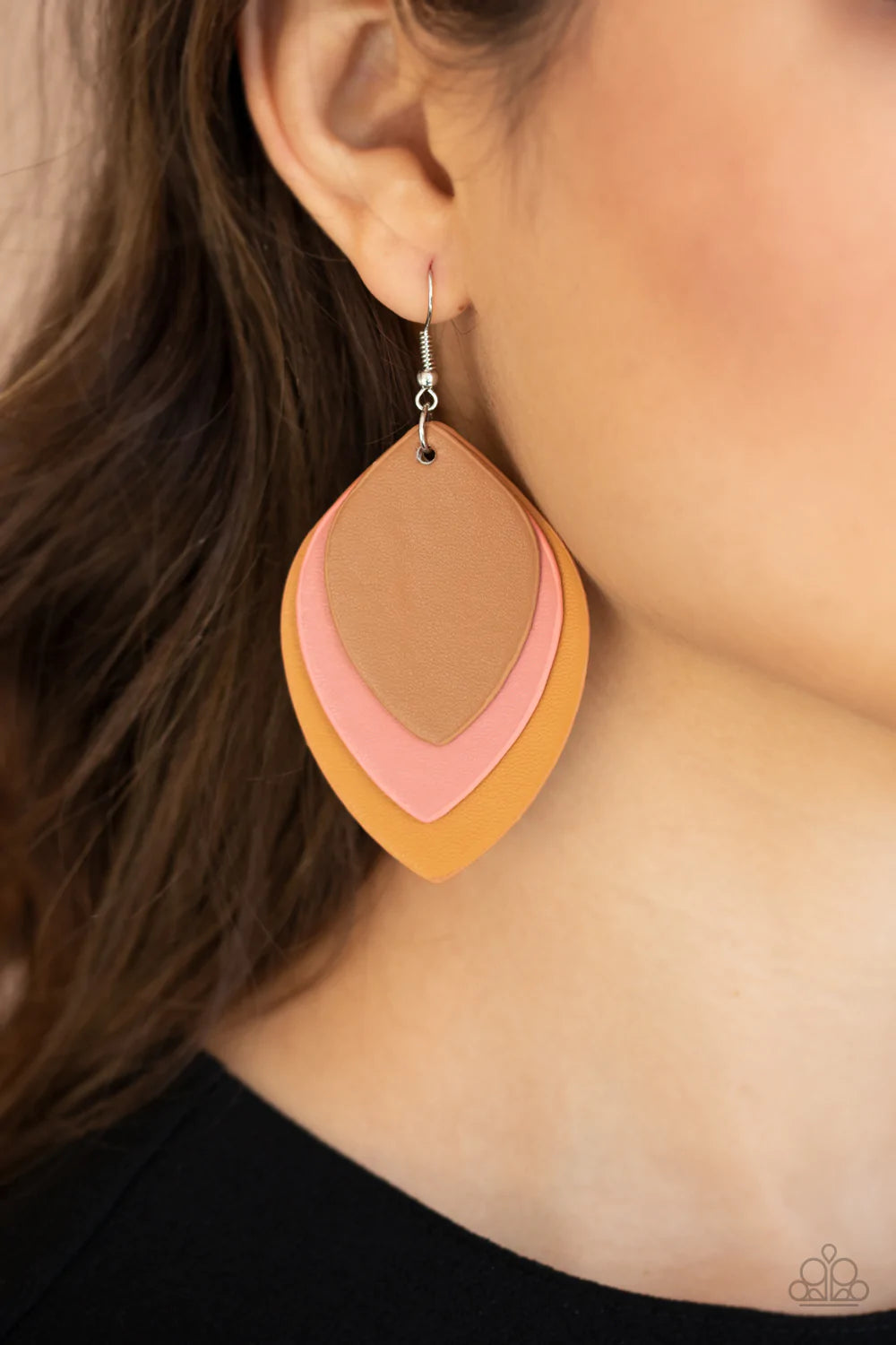 Paparazzi Jewelry Earrings Light as a LEATHER - Multi