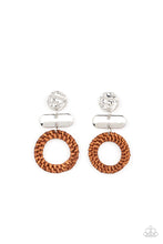 Load image into Gallery viewer, Paparazzi Jewelry Earrings Woven Whimsicality - Brown
