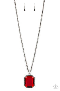 Paparazzi Jewelry Necklace Let Your HEIR Down - Red