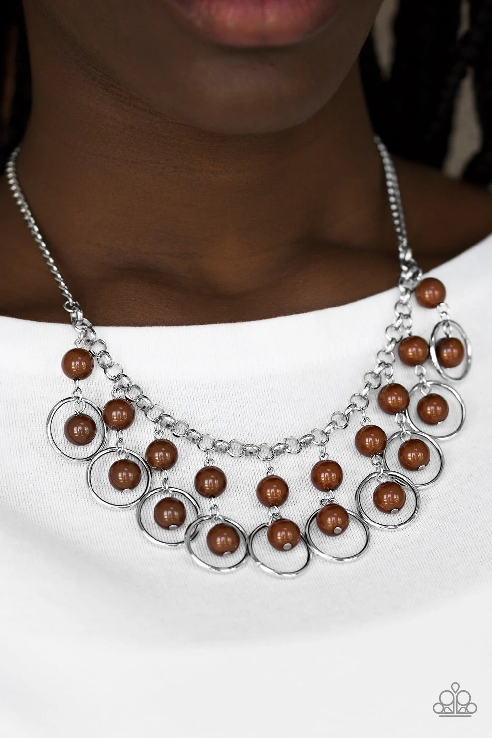 Paparazzi Jewelry Necklace Really Rococo- Brown