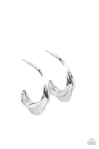 Paparazzi Jewelry Earrings Modern Meltdown - Silver