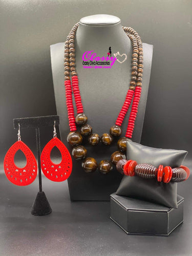 Featured Set Red Wooden 3 Pieces