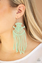 Load image into Gallery viewer, Paparazzi Jewelry Earrings MACRAME, Myself, and I - Green